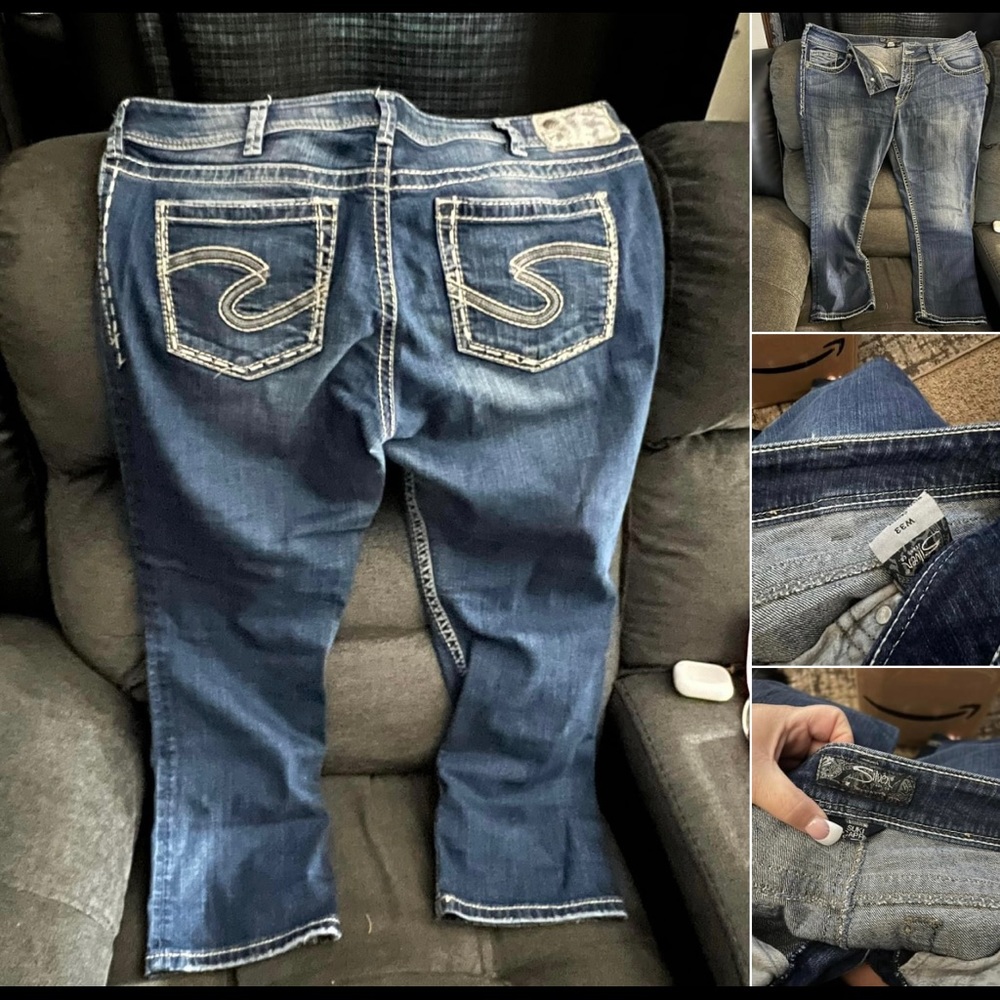 Silver capris. Size 33